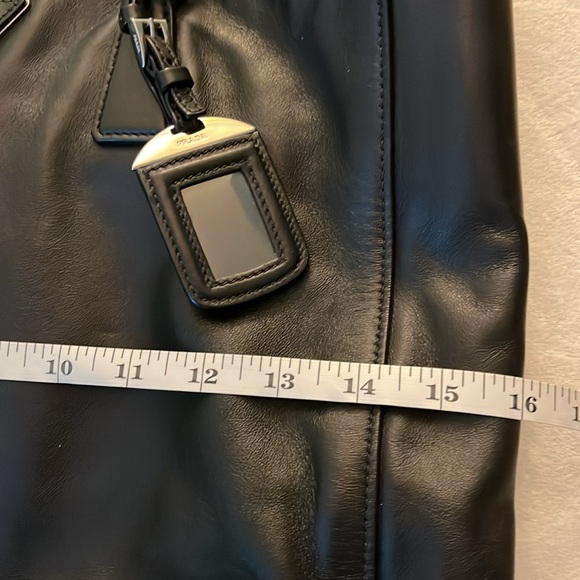 Prada Black All Calf Leather Buckle Two Way Tote - Picture 13 of 14